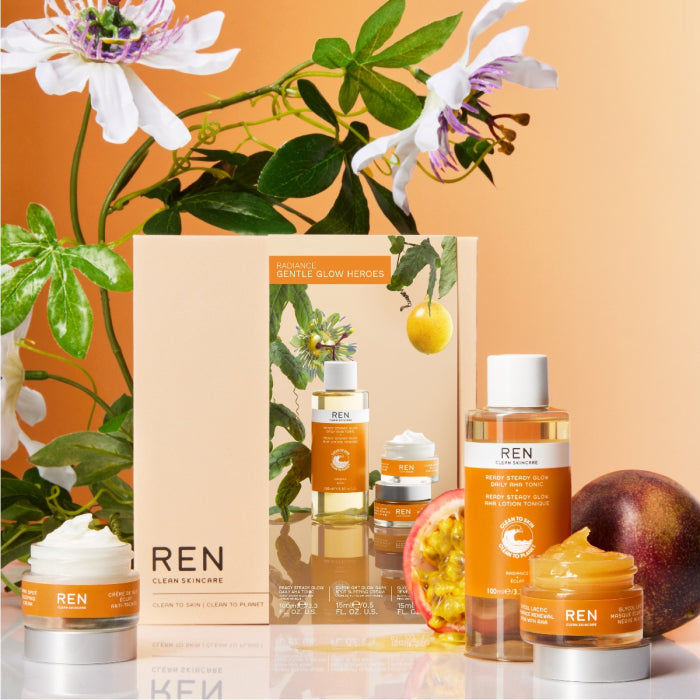 Ren Radiance Gentle Glow Heroes Gift Set Trio Face and Body Shoppe
