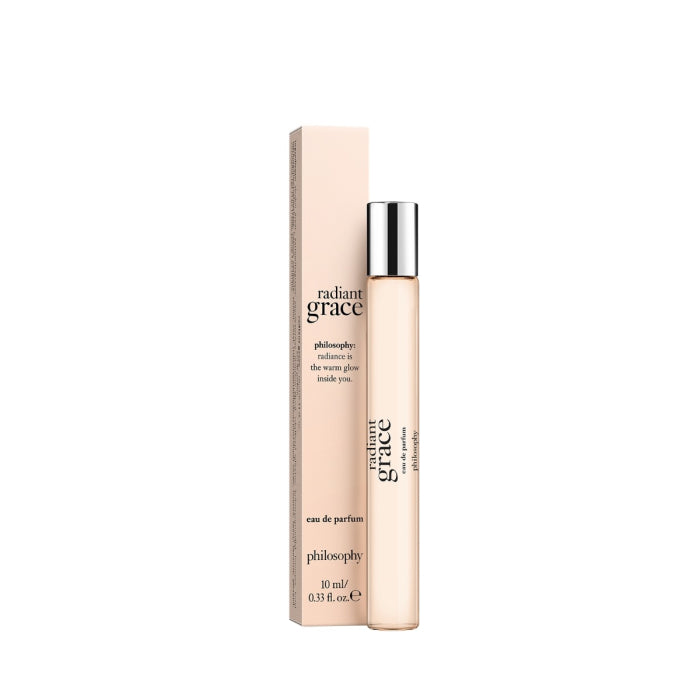 Philosophy Radiant Grace eau de parfum 10 ml light pink bottle with silver cap and matching box