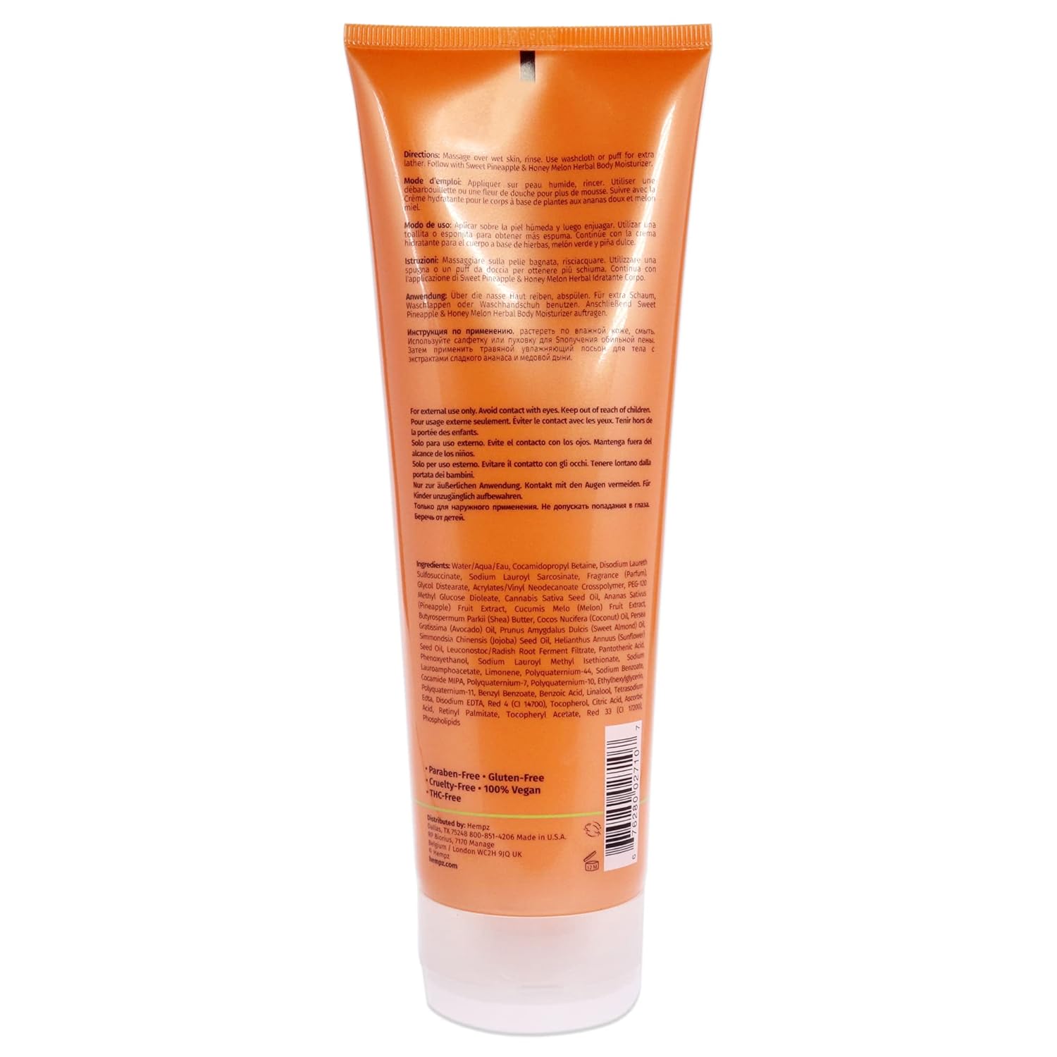 Hempz Happy Sweet Pineapple & Honey Melon Body Shower Wash 8.5 fl oz