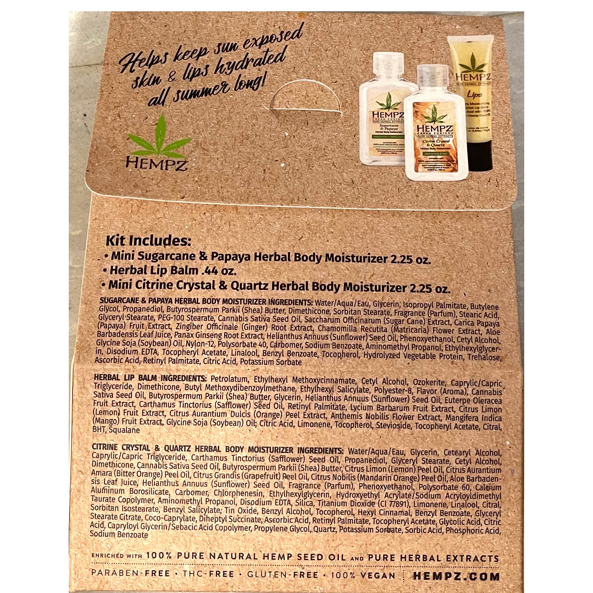 Hempz Take Me Out Summer Nitez Body Kit