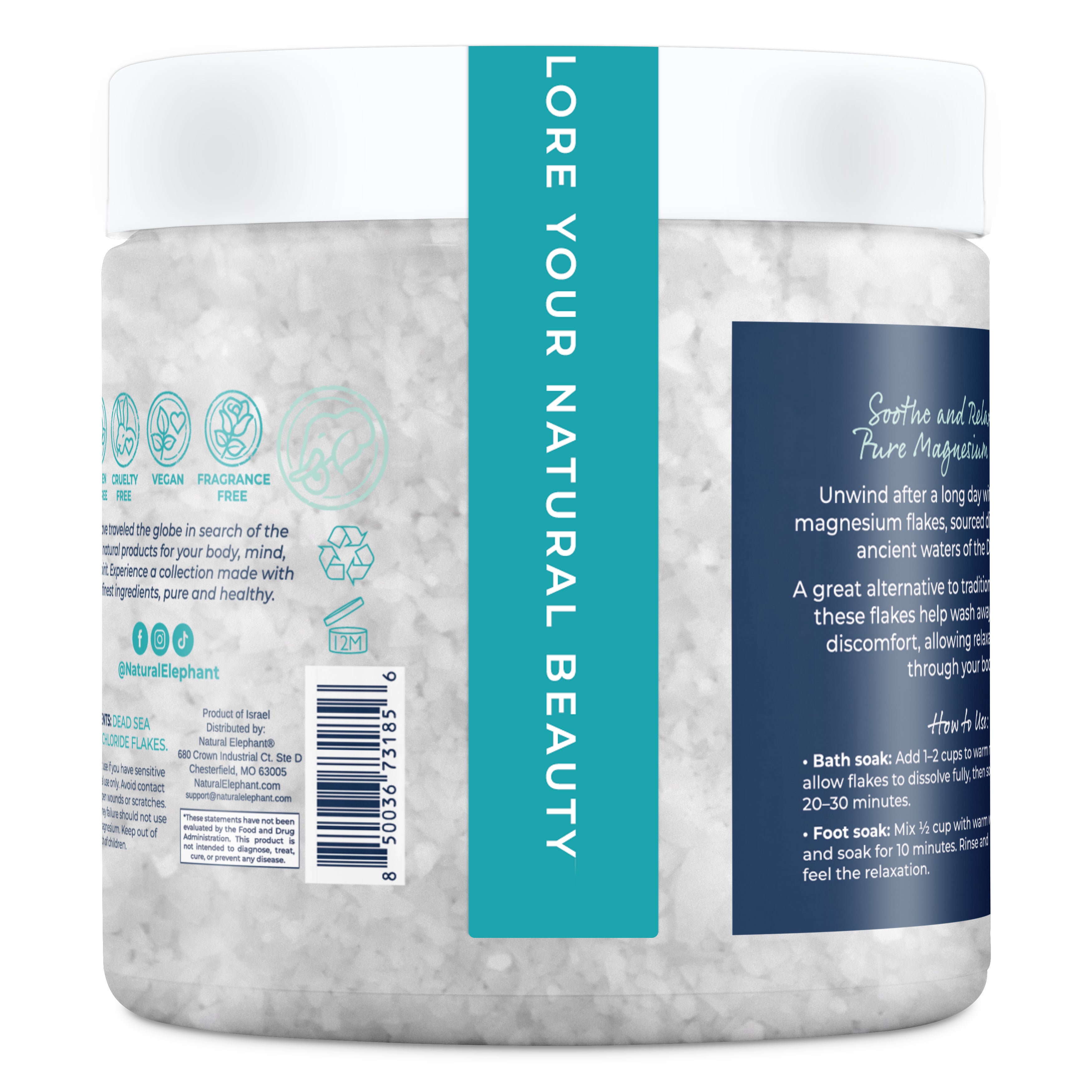 Natural Elephant Dead Sea Magnesium Flakes