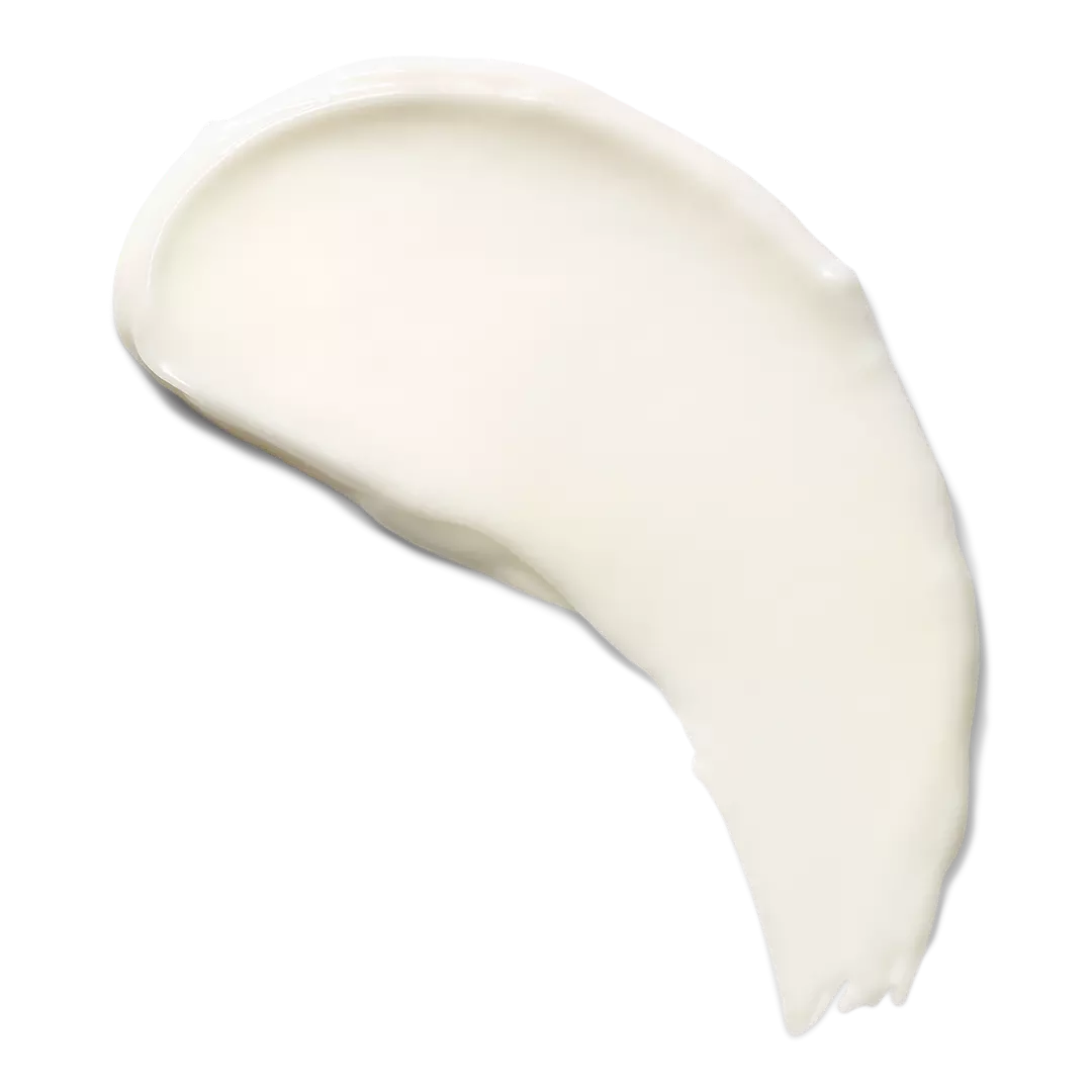 White cream texture of Philosophy night serum for anti aging on black background