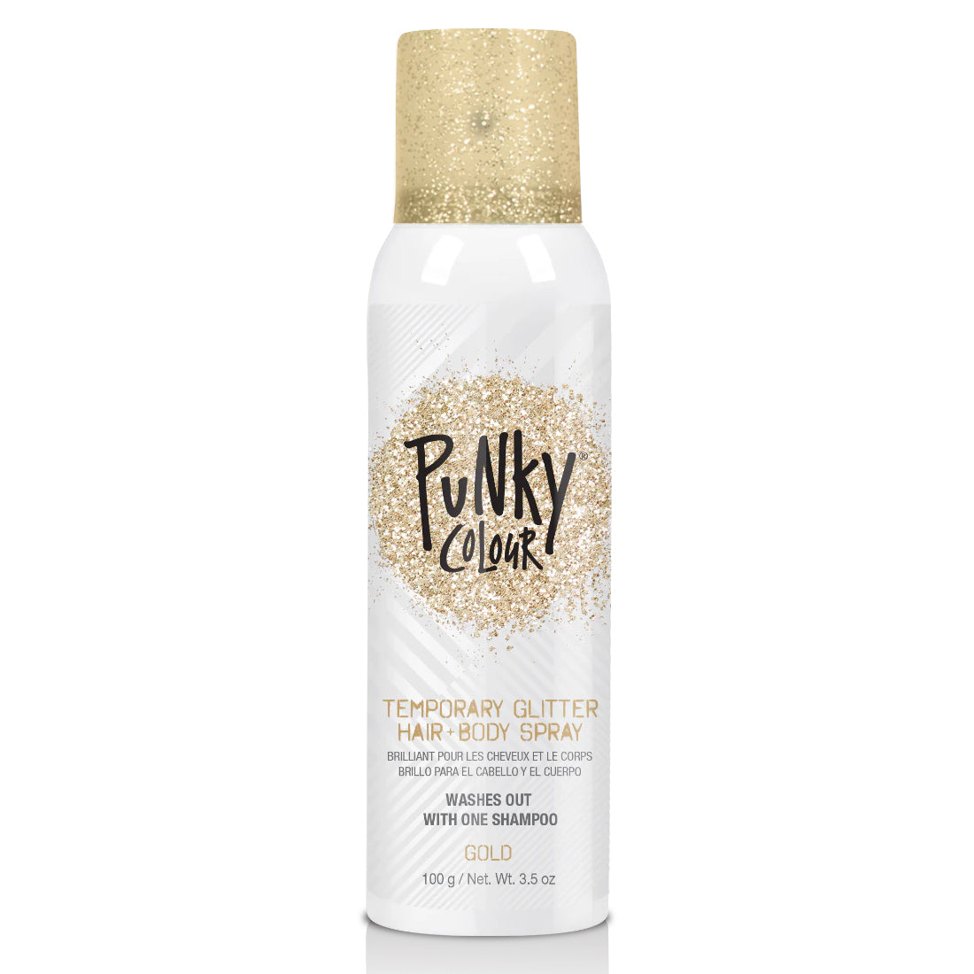 Punky Temporary Hair and Body Glitter Spray 3.5 oz | Gold & Silver