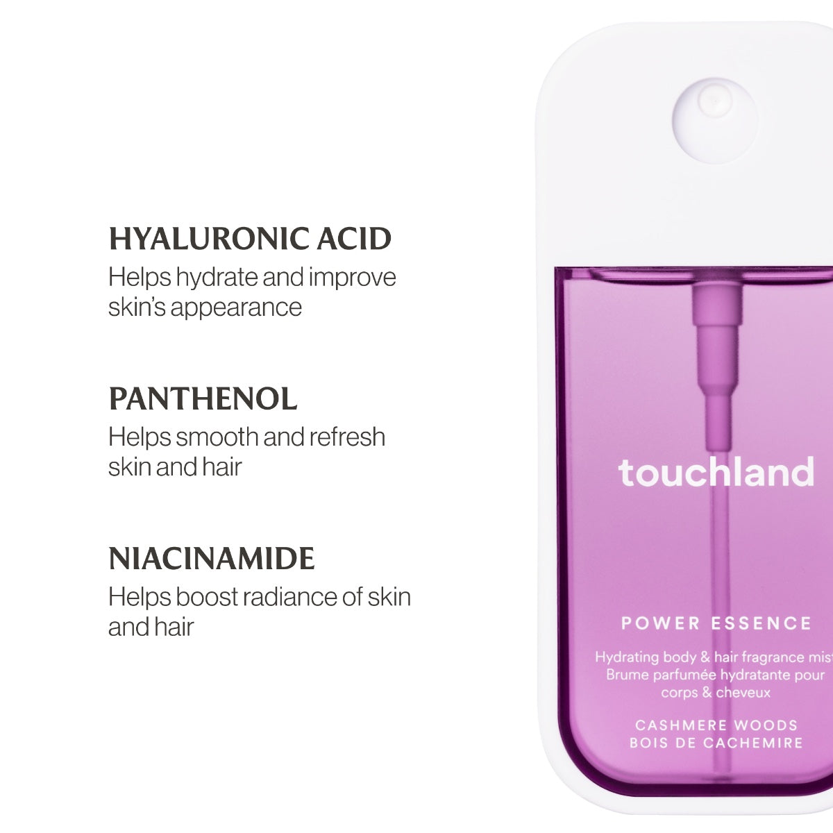 Touchland Power Essence Body & Hair Fragrance Mist 2 oz (60ml) | Multiple Scents Available