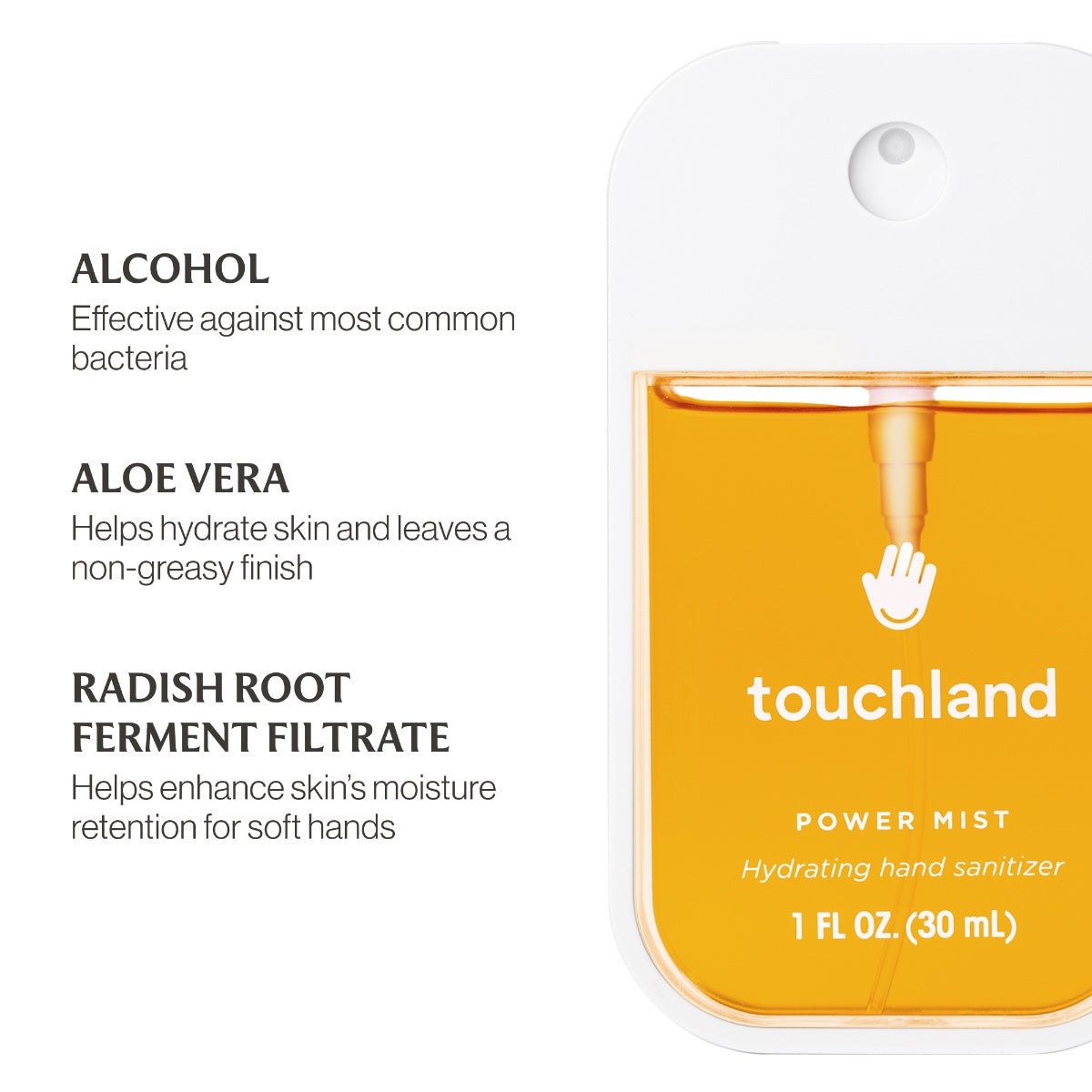 Touchland Power Mist Hydrating Hand Sanitizer 1 oz (30ml) | Multiple Scents Available