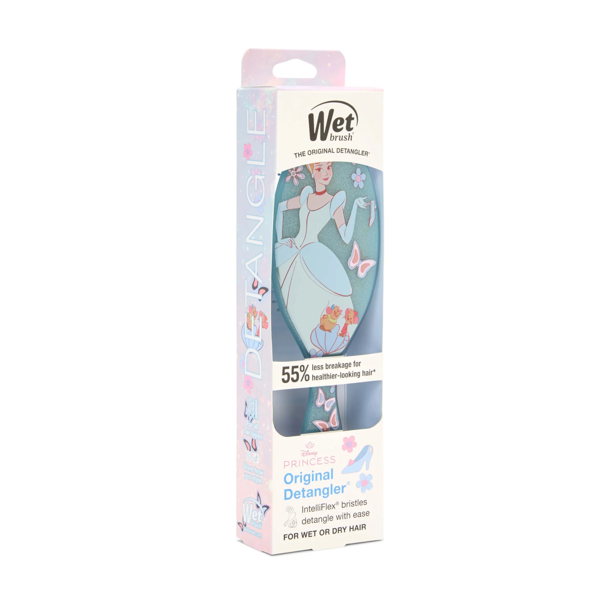 Disney Dreamy Princess hair brush by Wet Brush featuring a colorful design with princess graphics