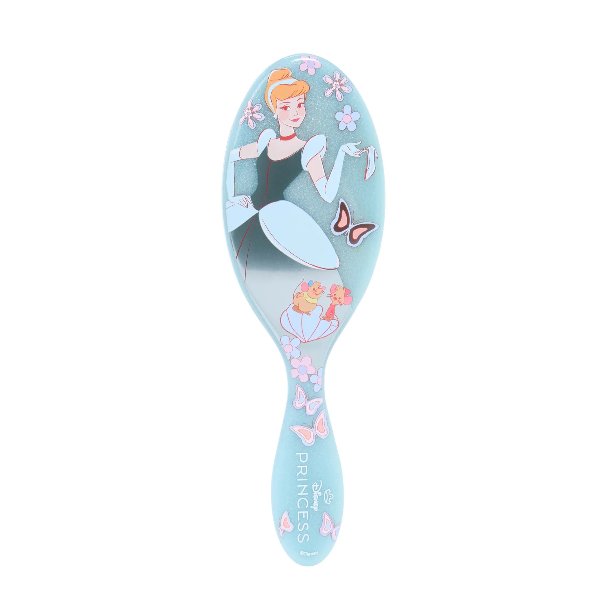 Disney Dreamy Princess hair brush featuring Cinderella with floral designs for gentle detangling