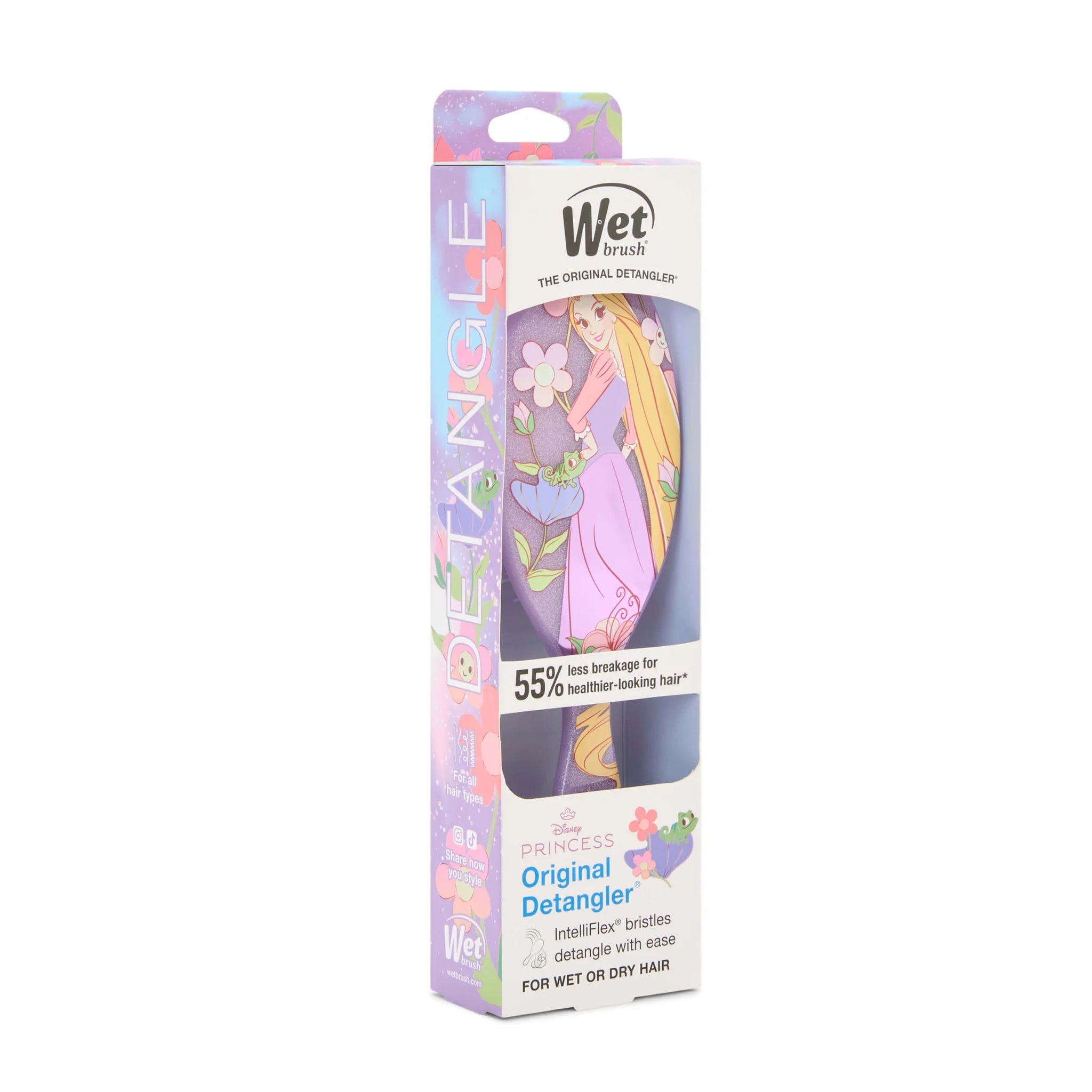 Disney Dreamy Princess hair brush by Wet Brush featuring a vibrant design for easy detangling of all hair types