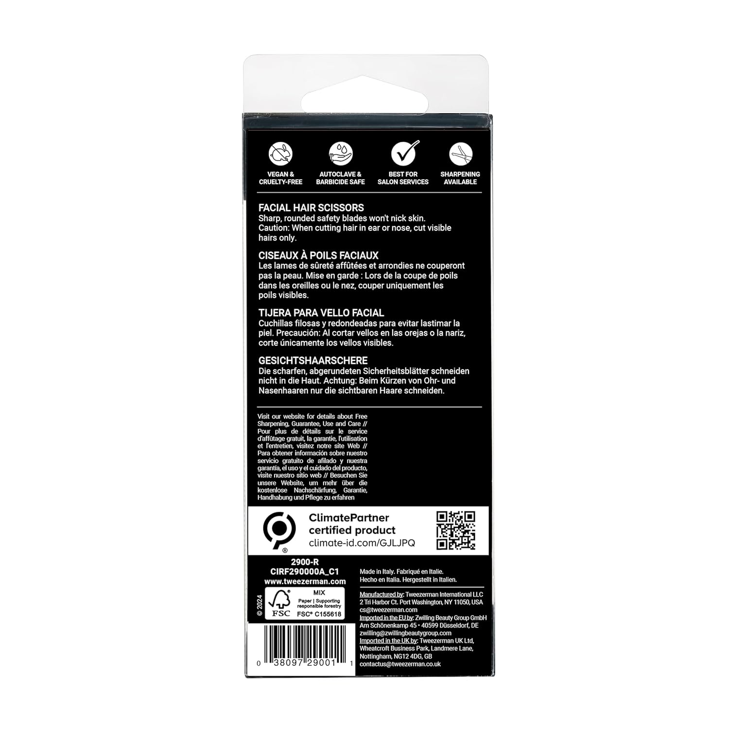 Tweezerman Facial Hair Scissors (2900-R)