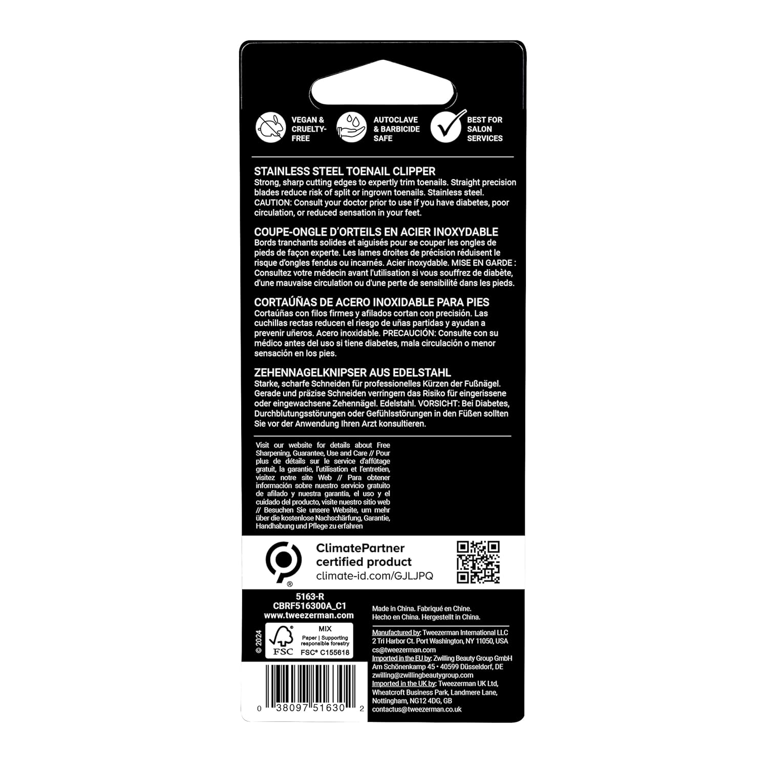 Tweezerman Stainless Steel Toenail (5163-R)