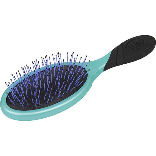 Wet Brush Pro for Thick Hair with turquoise handle and flexible blue bristles for easy detangling