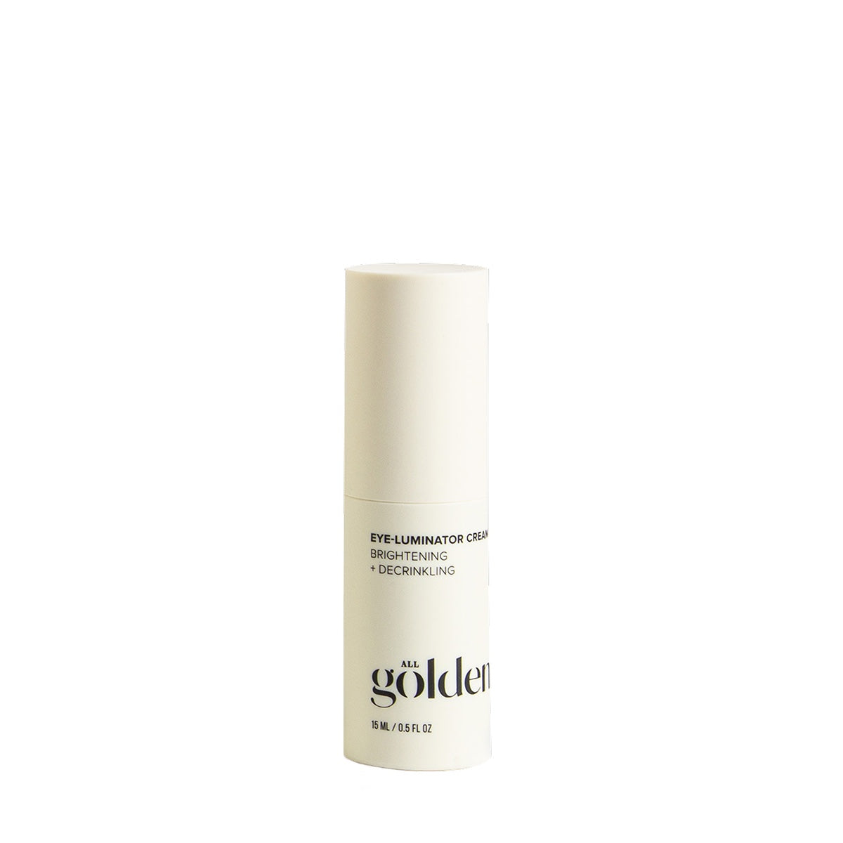 All Golden brightening under eye cream in white cylindrical bottle for eye care