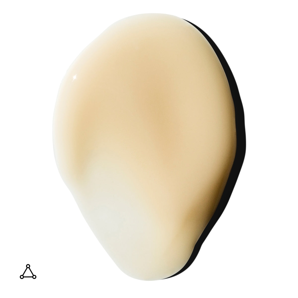 Allies of Skin hyaluronic acid hydration serum beige gel droplet on white background showing glossy hydrating texture