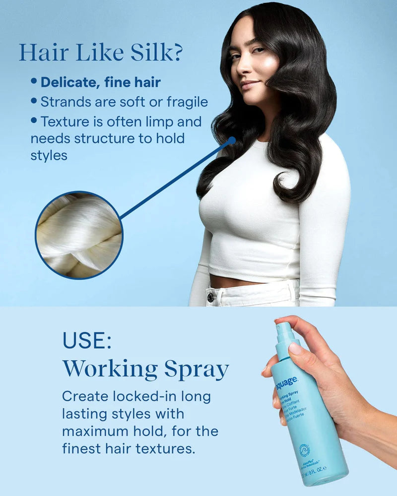 Aquage Heat Protectant for Hair Spray, Perfect for Delicate Silk-Like Hair with Long Lasting Styles
