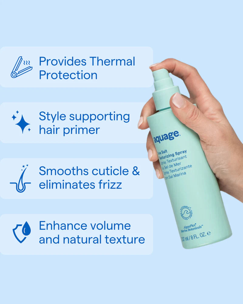 Aquage Sea Spray Salt Hair Primer for Thermal Protection and Frizz Control