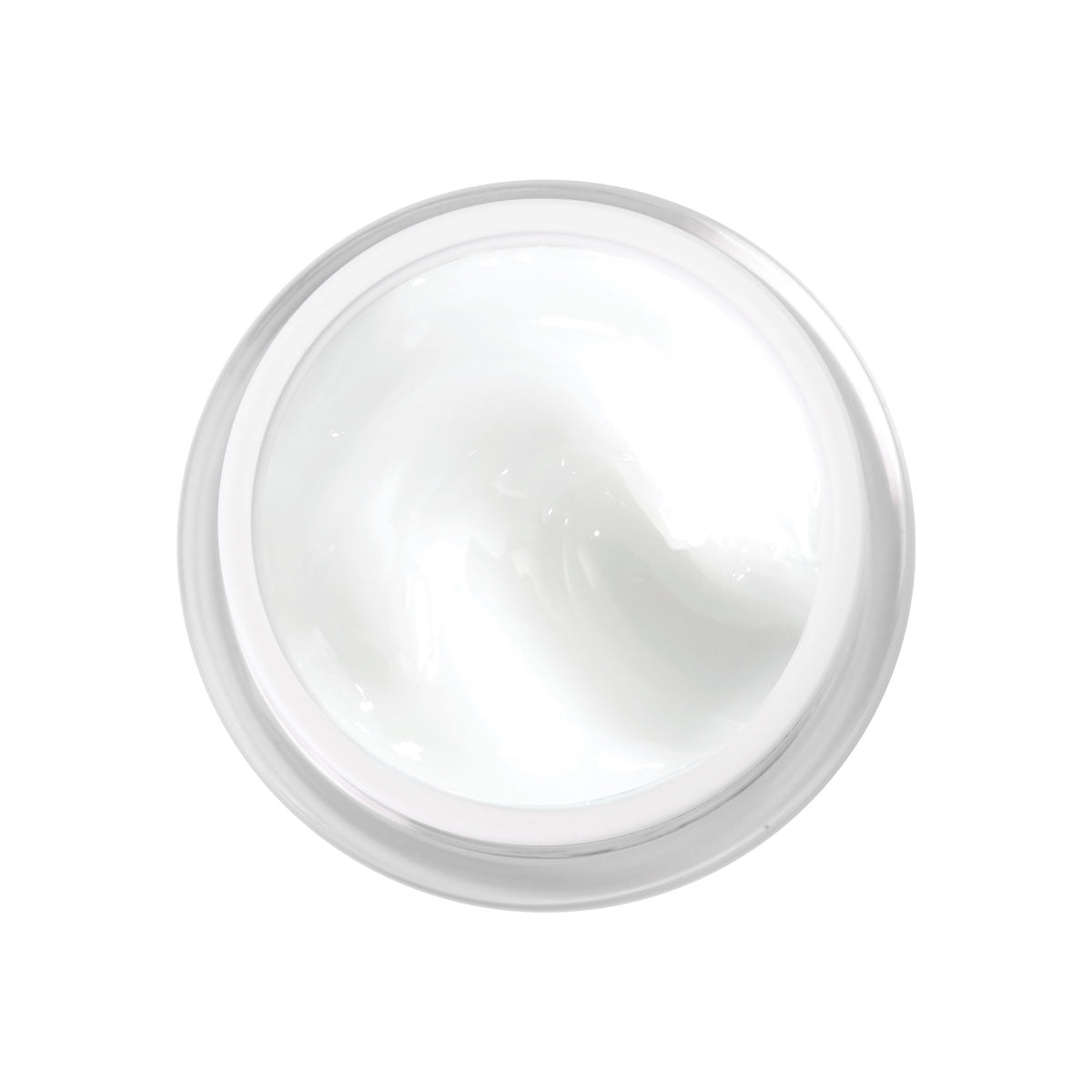 Top view open jar of white cream moisturizer Dermelect Flawless Bakuchiol Treatment for glowing skin