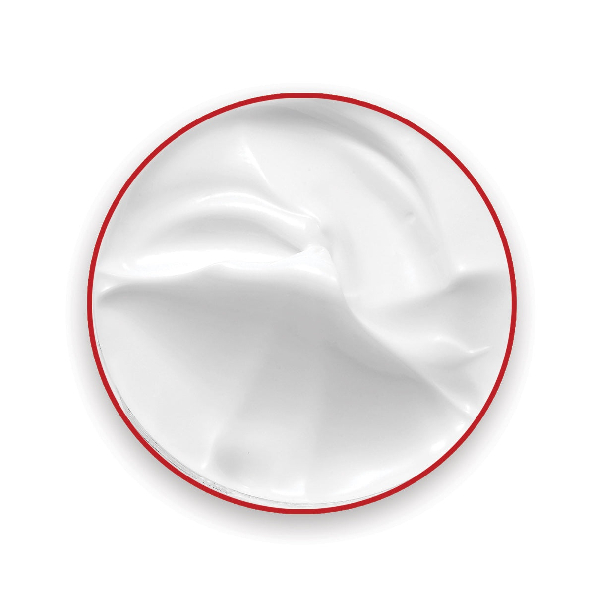 Dermelect Timeless Daily Hand Treatment white cream texture in round jar with red rim top view