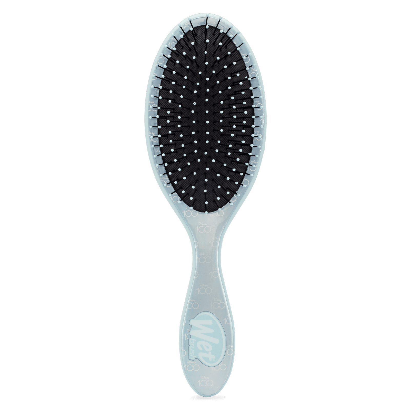 Disney 100 wet brush in pastel blue with flexible bristles for easy detangling of hair