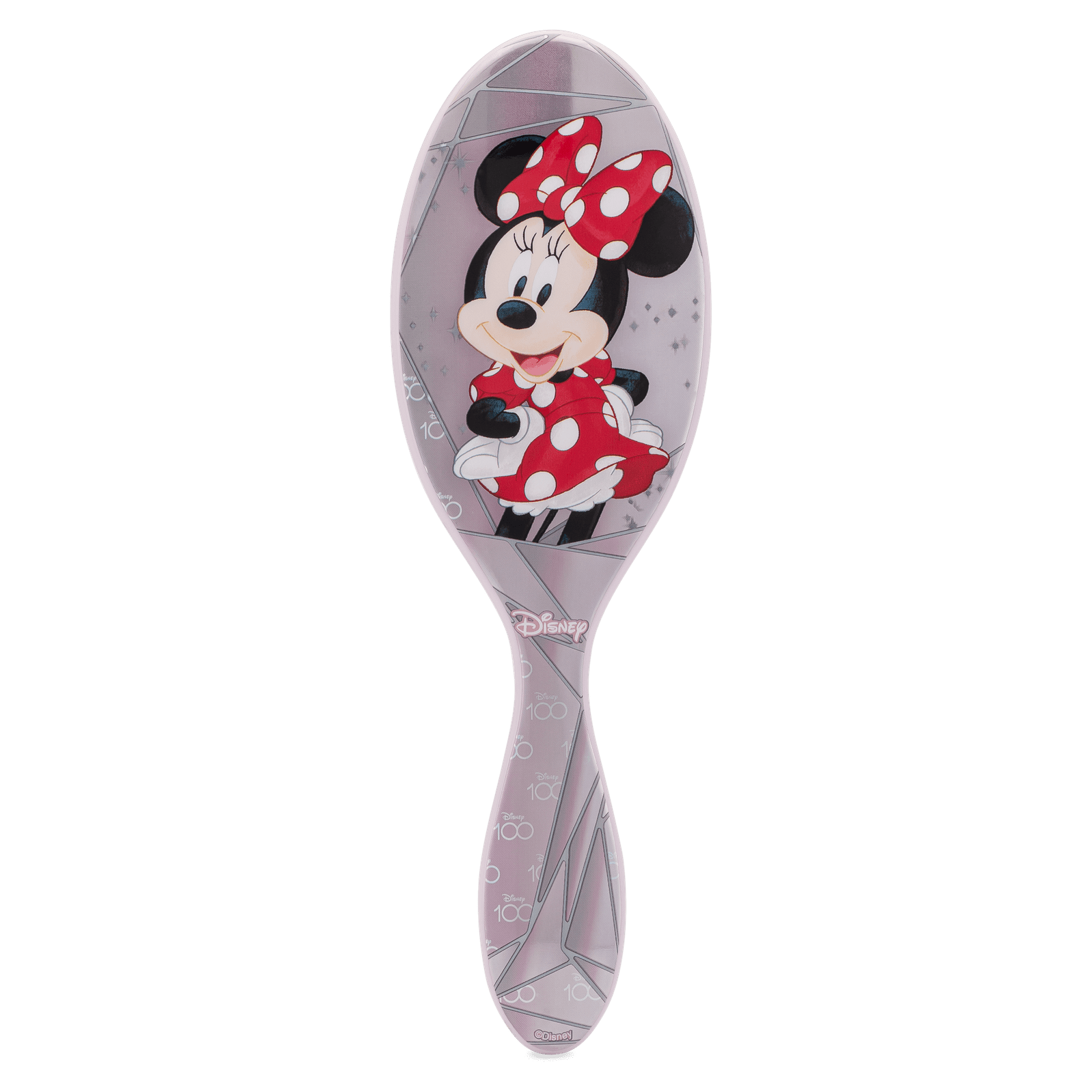 Disney 100 wet brush featuring a playful Minnie Mouse design in a stylish pink color