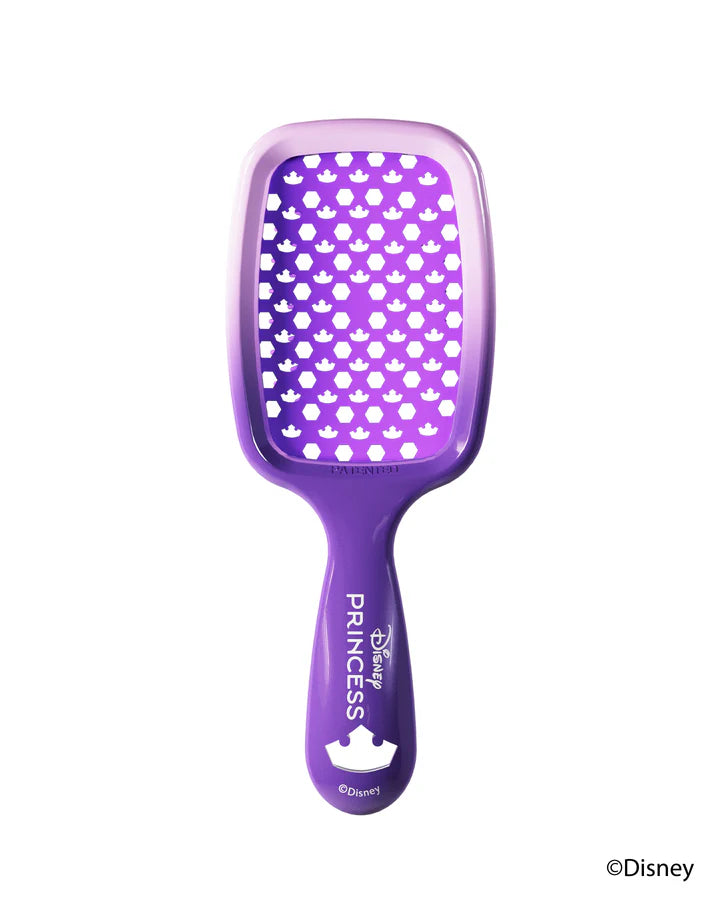Disney Princess detangling hair brush in purple with a patterned design for smooth, easy styling