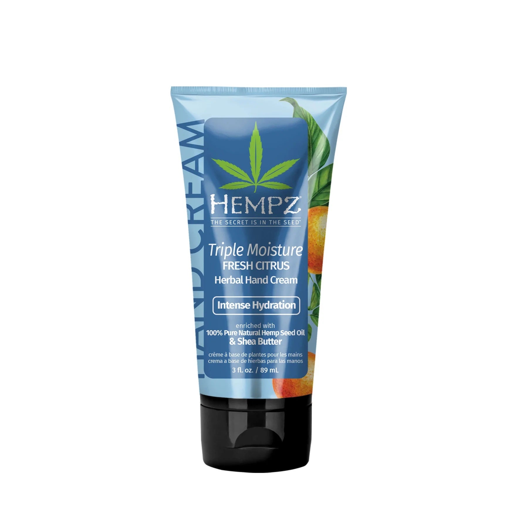 Hempz hand cream with fresh citrus scent for intense hydration and nourishing skincare