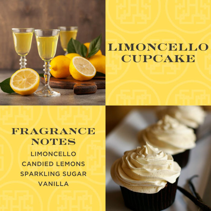 HomeWorx by Slatkin Limoncello Cupcake scented candle with lemon and cupcake fragrance notes