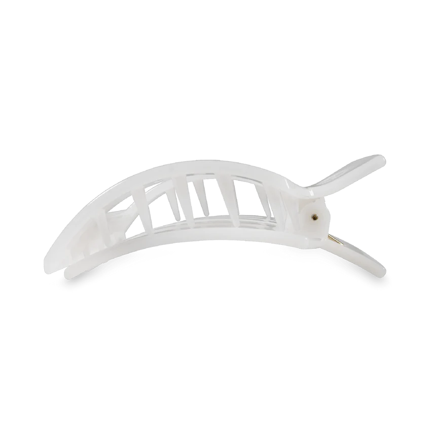 Medium white hair claw clip designed for secure styling and everyday use