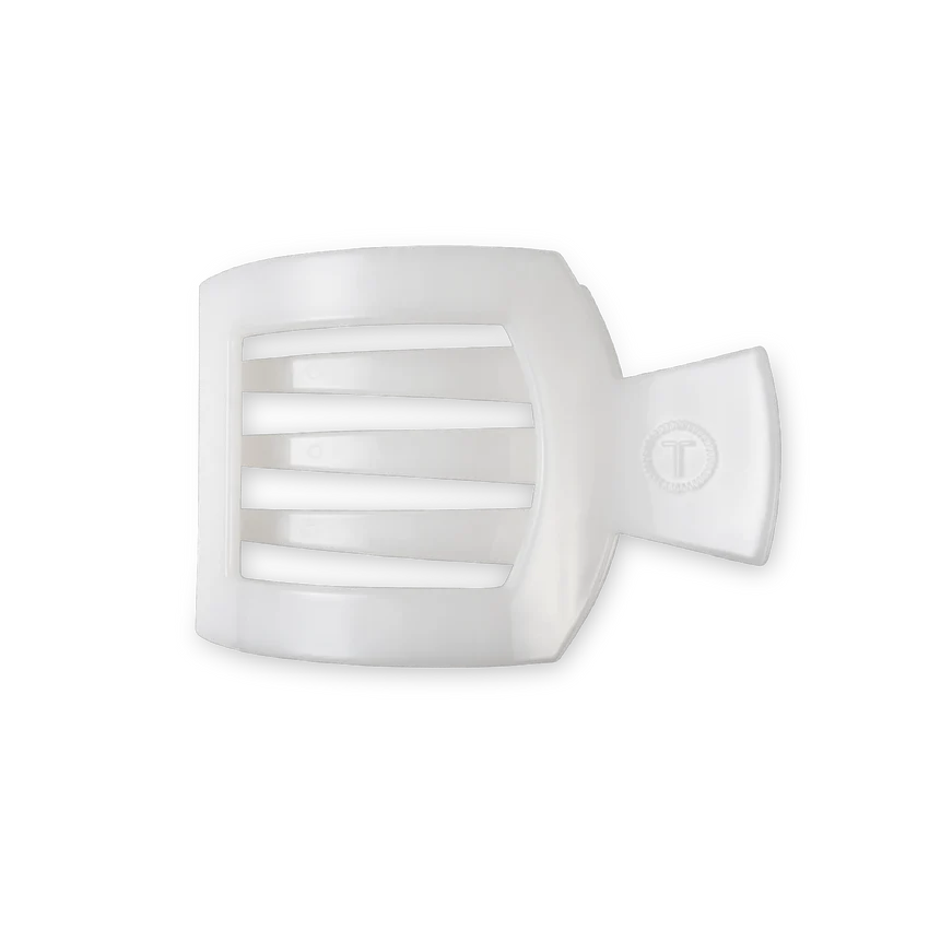 Teleties medium white hair claw clip with a modern design for secure hair styling
