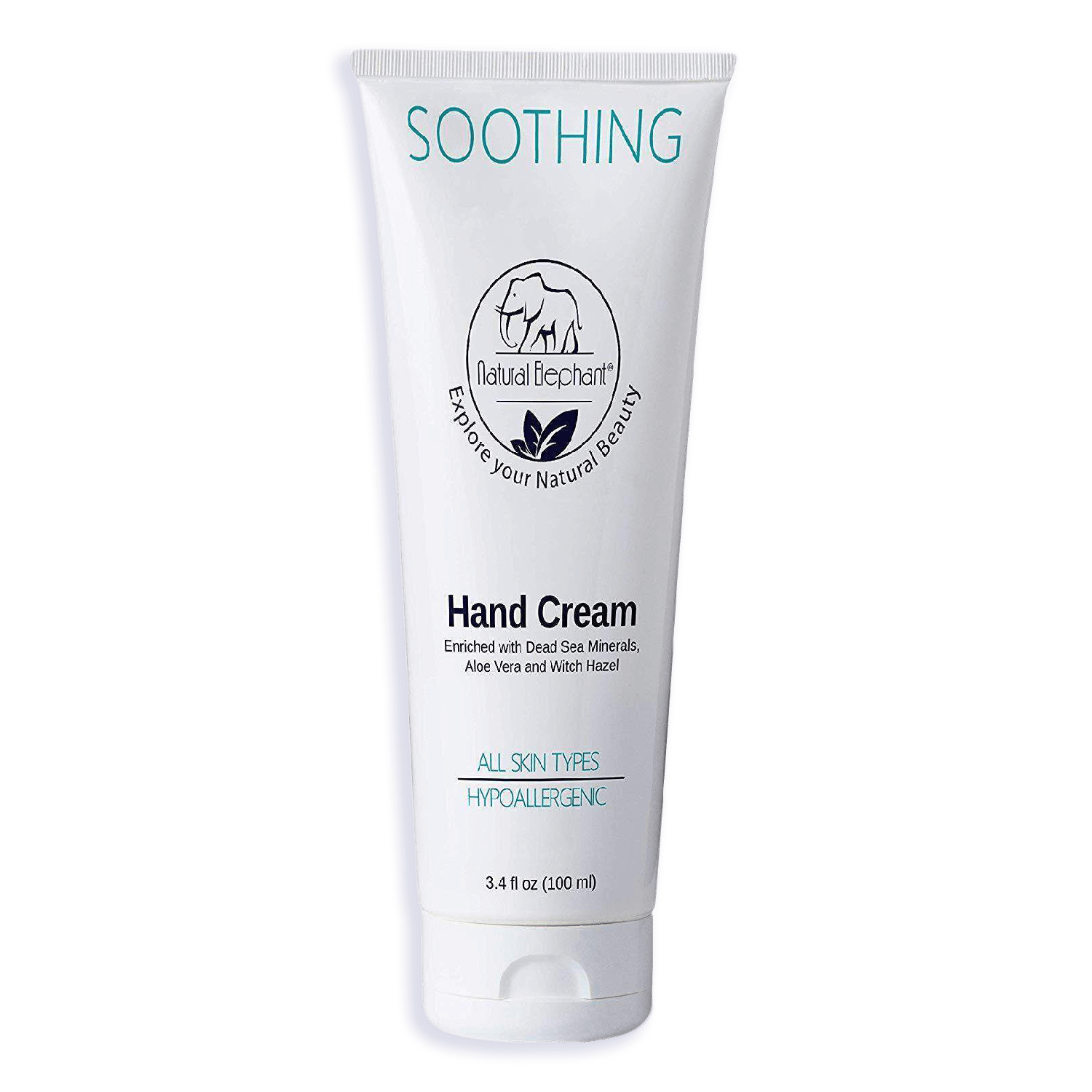 Natural Elephant soothing hand cream with aloe vera and witch hazel for all skin types