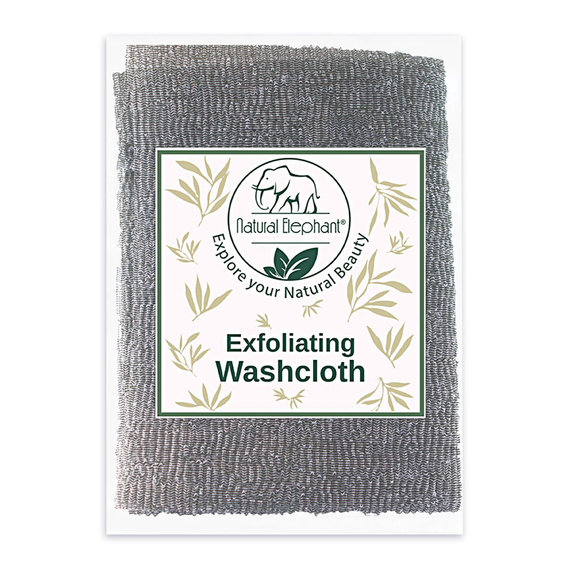 Natural Elephant Exfoliating Washcloth for gentle skin exfoliation and natural beauty care