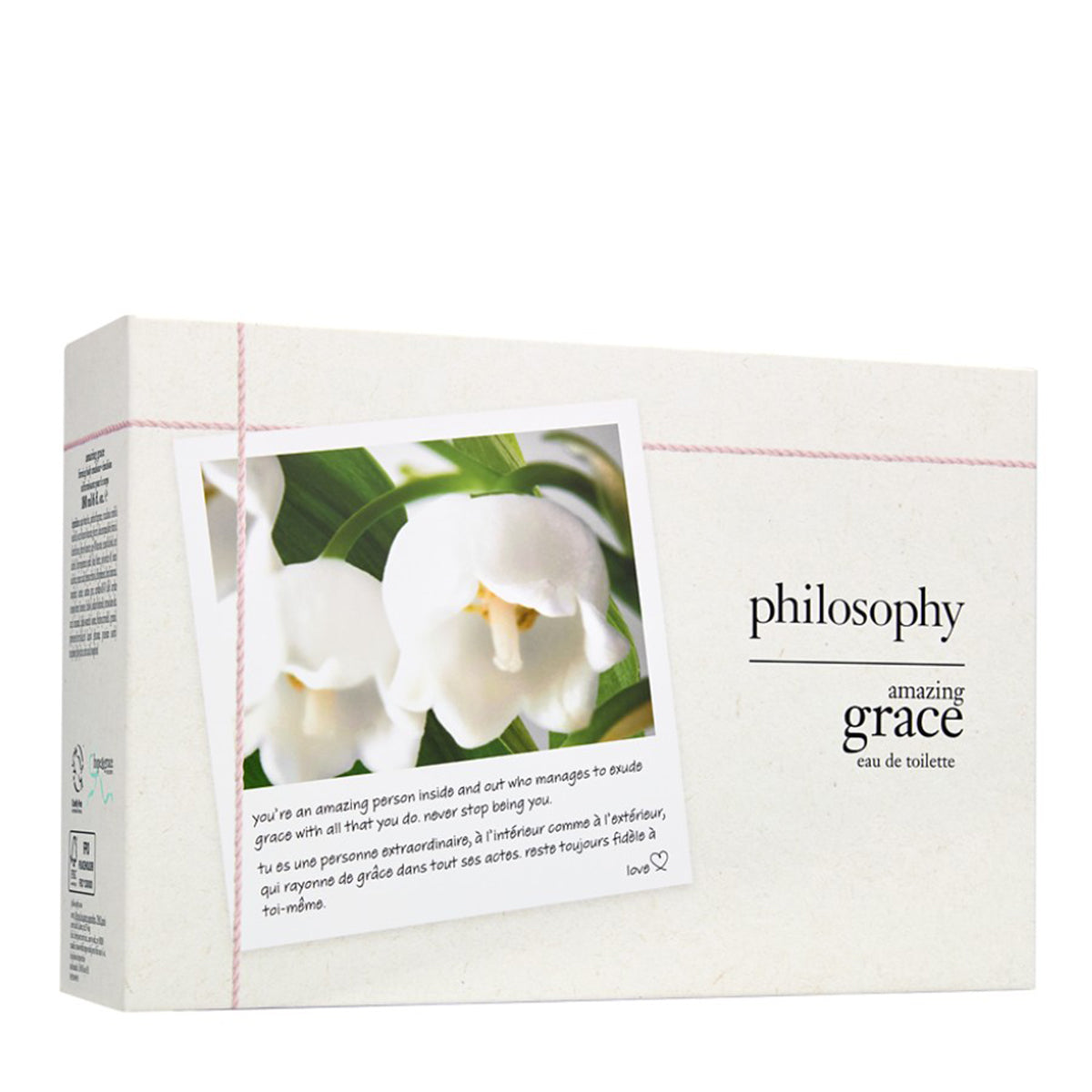 Philosophy Amazing Grace gift set eau de toilette with white flower design on box