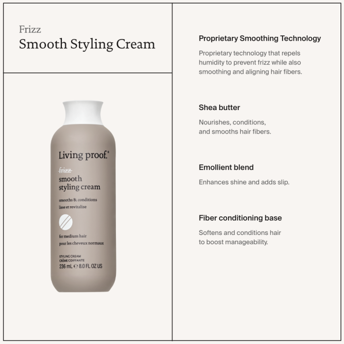 Living Proof No Frizz Smooth Styling Cream 8.0oz