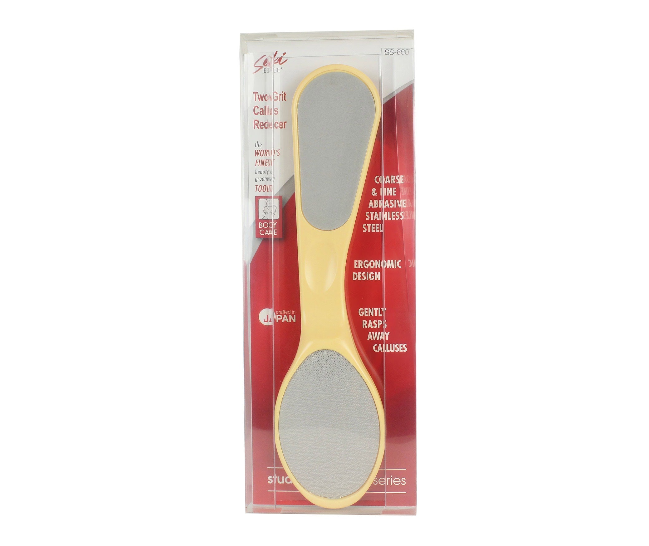 Seki Edge callus reducer with ergonomic design and stainless steel, ideal for foot care