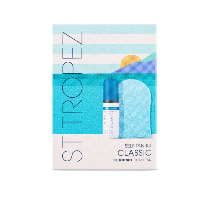 St Tropez self tan kit classic with applicator mitt for a 10 day natural tan