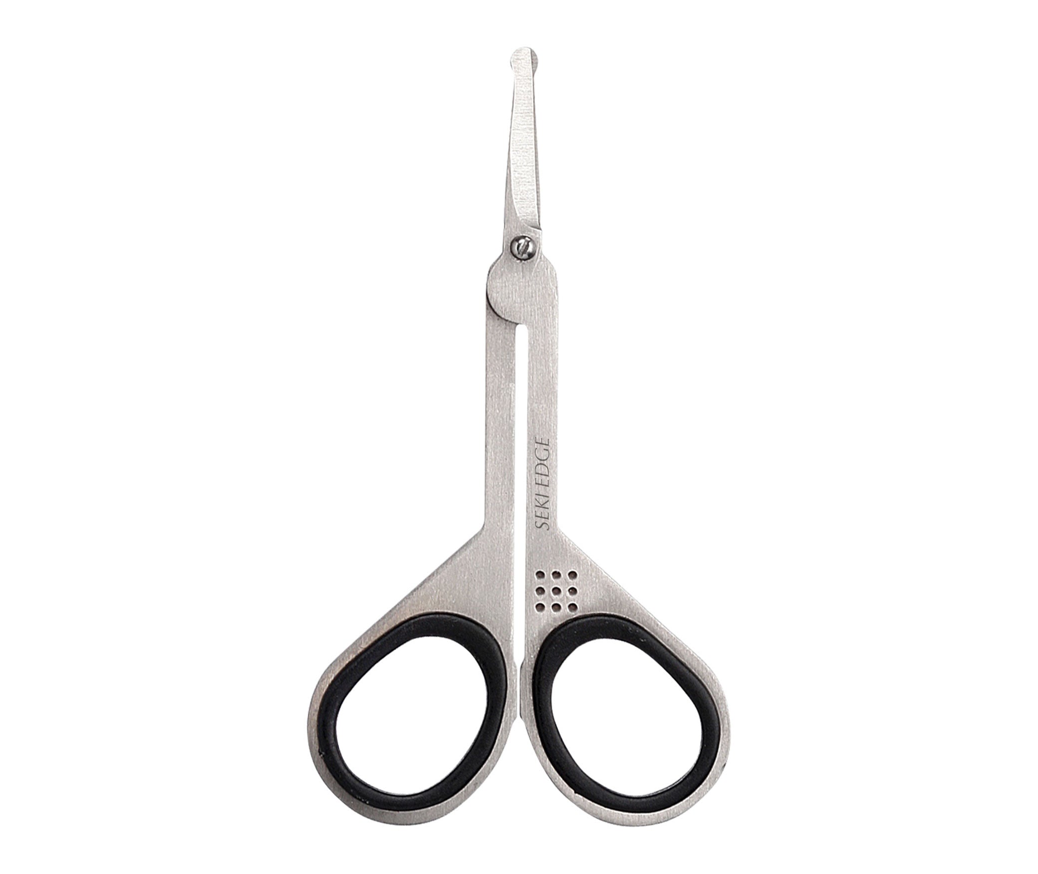 Seki Edge stainless steel nostril scissors with ergonomic handles for precise grooming