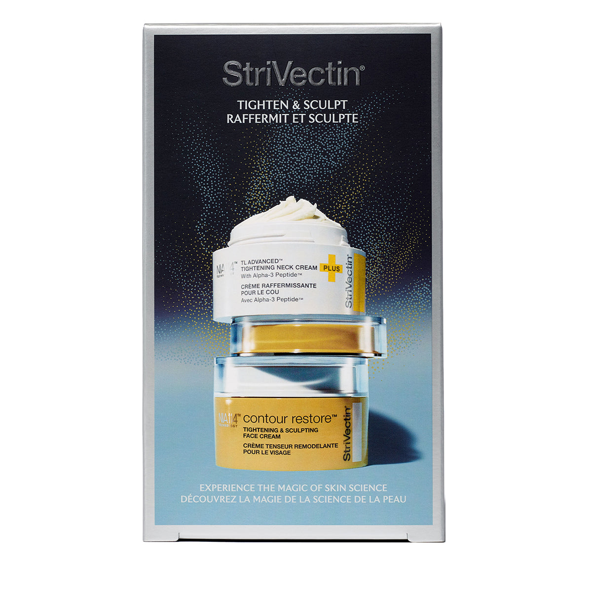StriVectin Tighten and Sculpt skincare set with contour cream and restoration formula for youthful skin