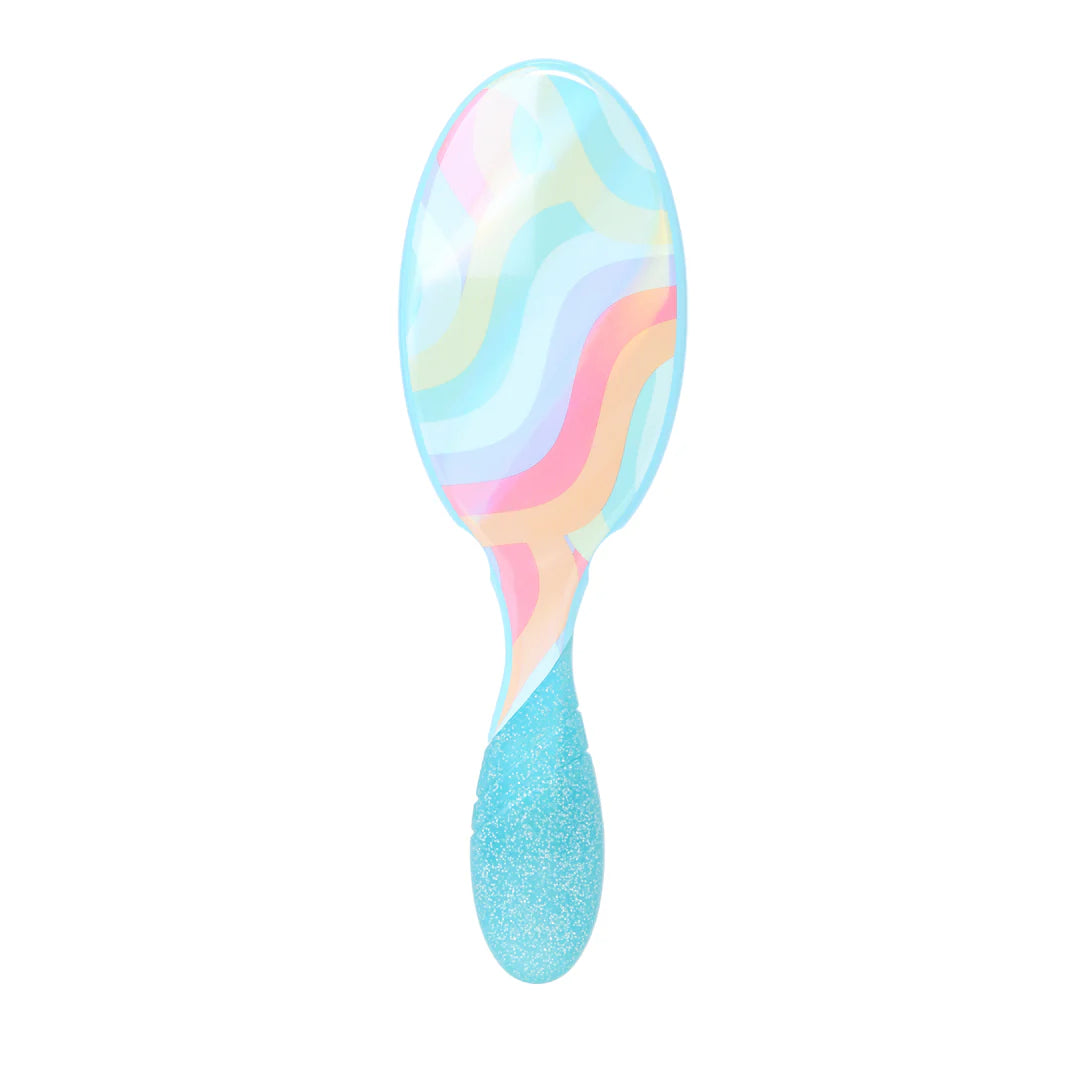 Wet Brush Sugar Rush hair brush for kids with a colorful, wave pattern and sparkly handle