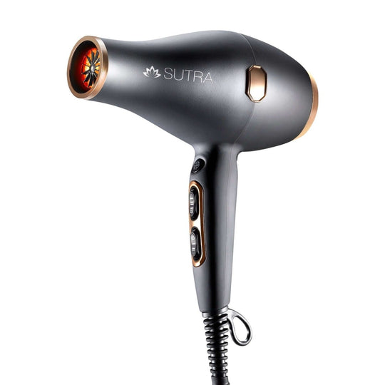 Sutra Professional Hair Dryer in Black with Ionic Technology for Fast Drying and Shine