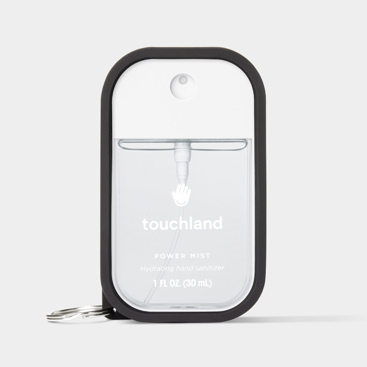 Touchland hand sanitizer mist in sleek container for effective hydration and germs protection