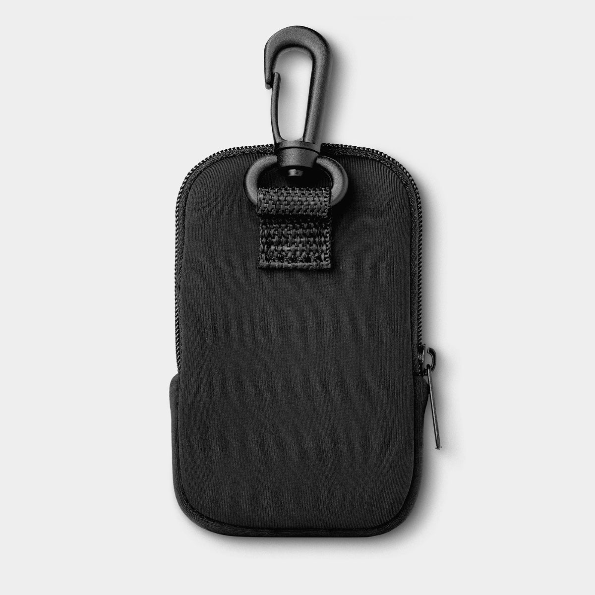 Touchland hand sanitizer pouch in sleek black with a secure clip for easy access on the go