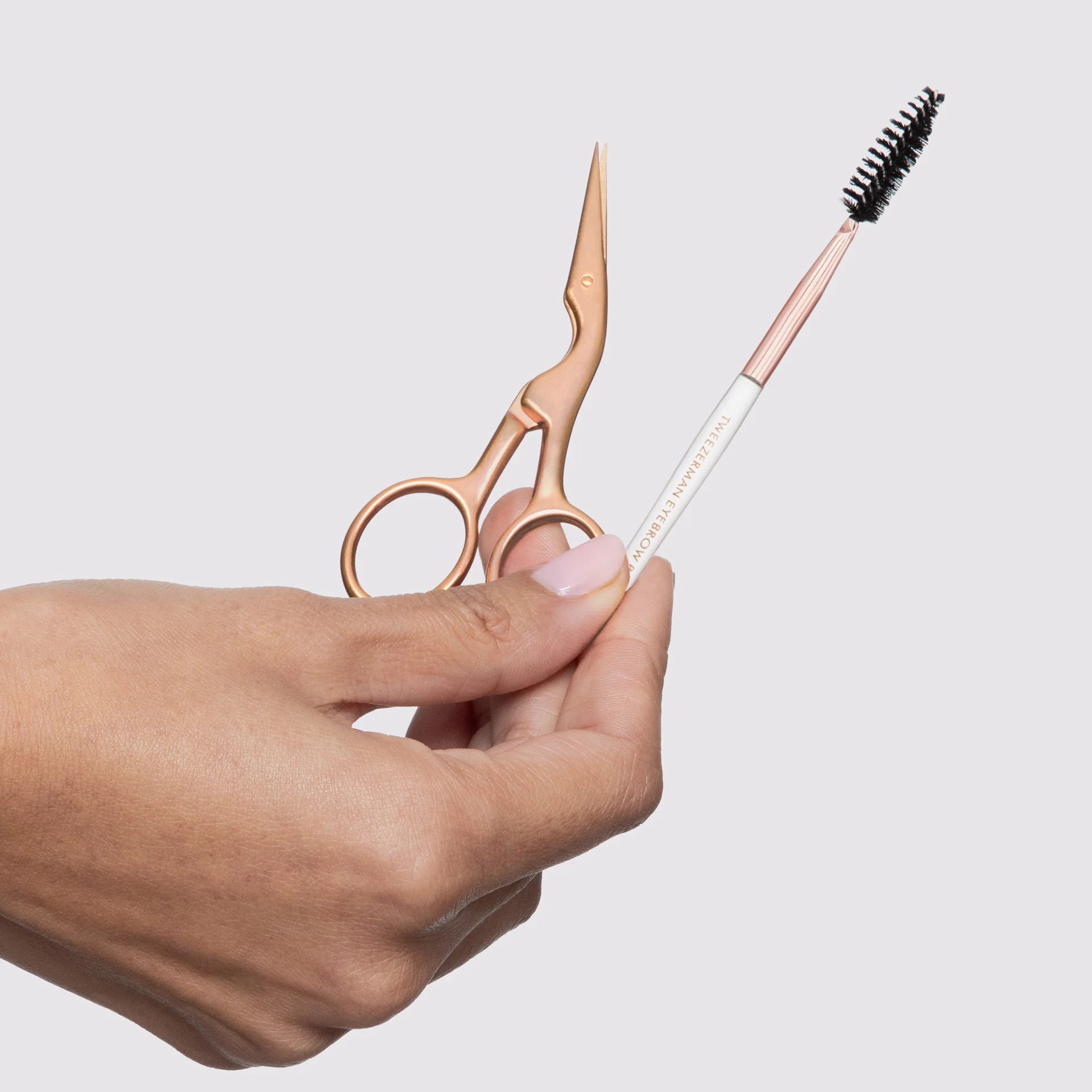 Tweezerman brow scissors with a precision tip for expertly shaping eyebrows