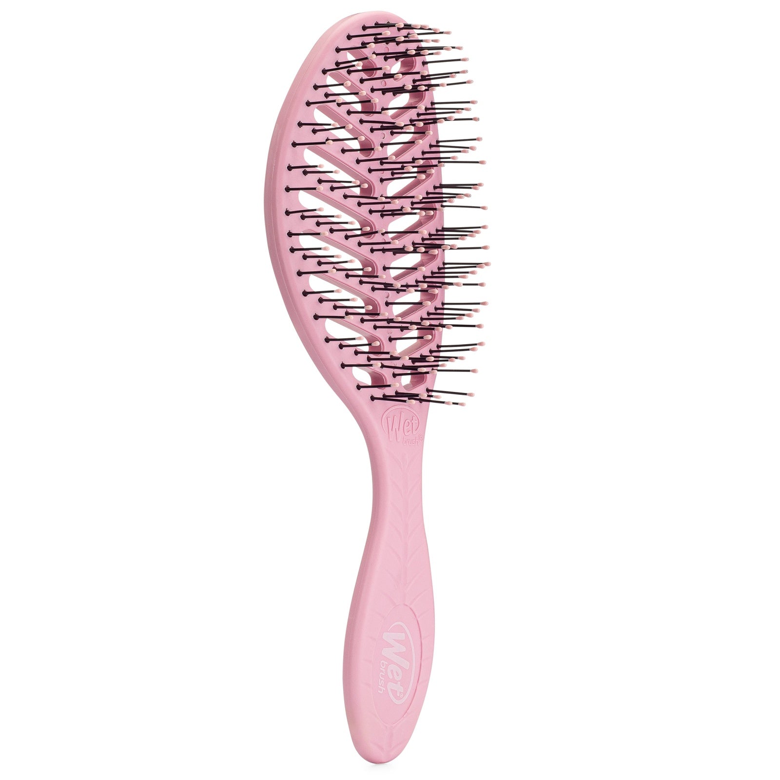 Pink Wet Brush eco-friendly detangler with flexible bristles and ergonomic handle