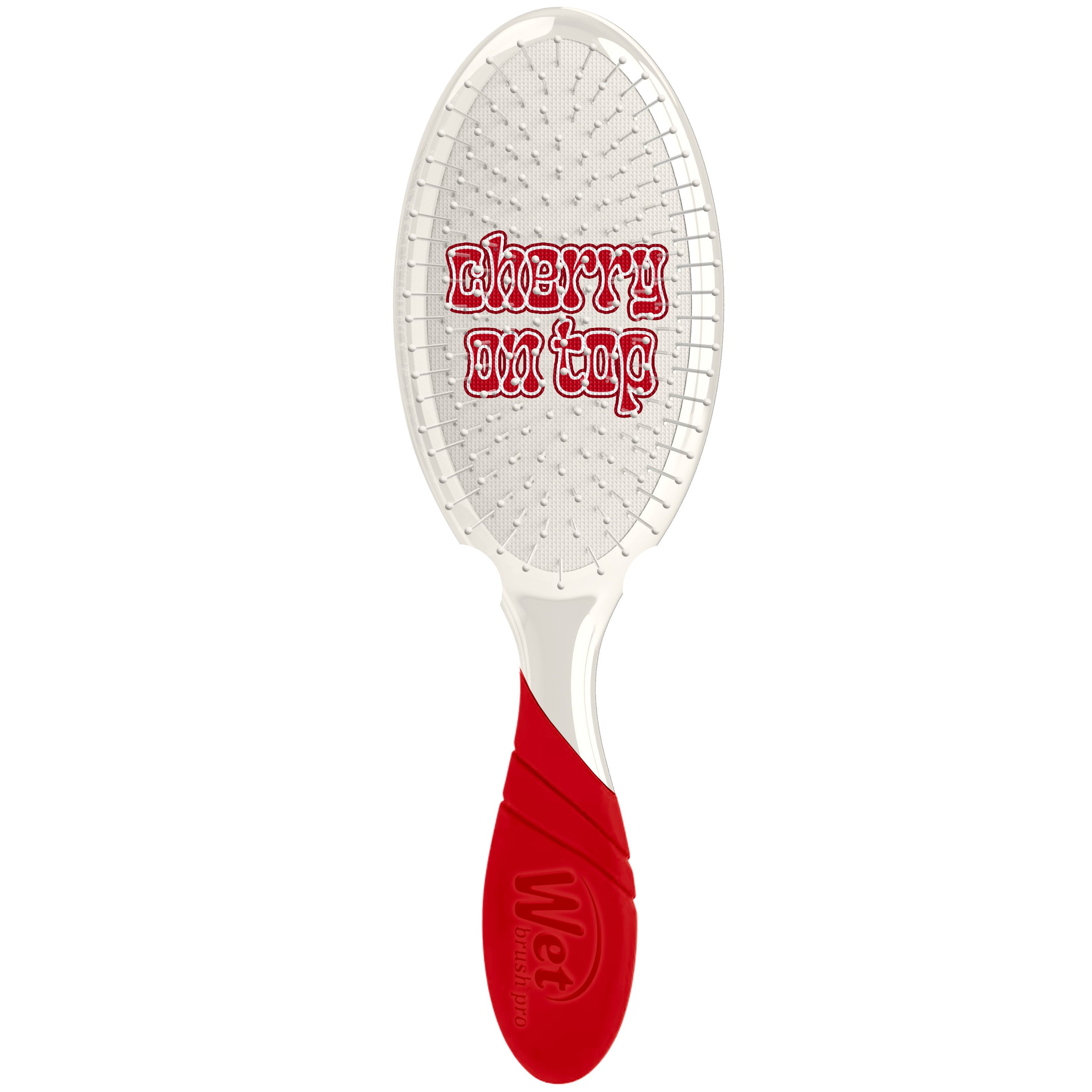 Wet Brush tutti frutti hair brush for kids with red handle and cherry on top design