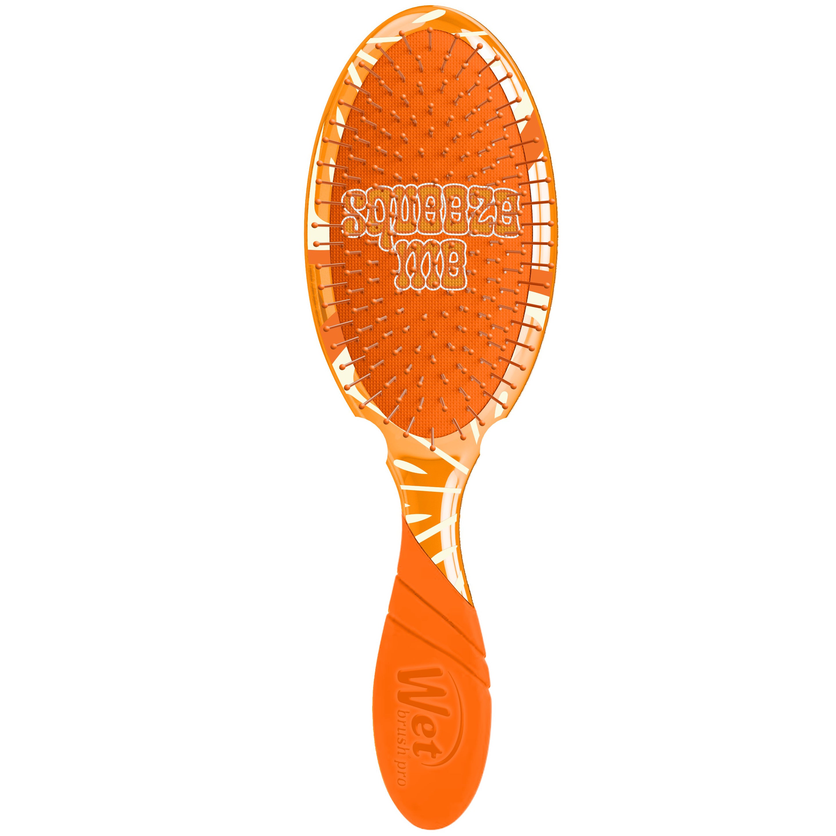Wet Brush tutti frutti hair brush for kids in bright orange with flexible bristles and ergonomic handle