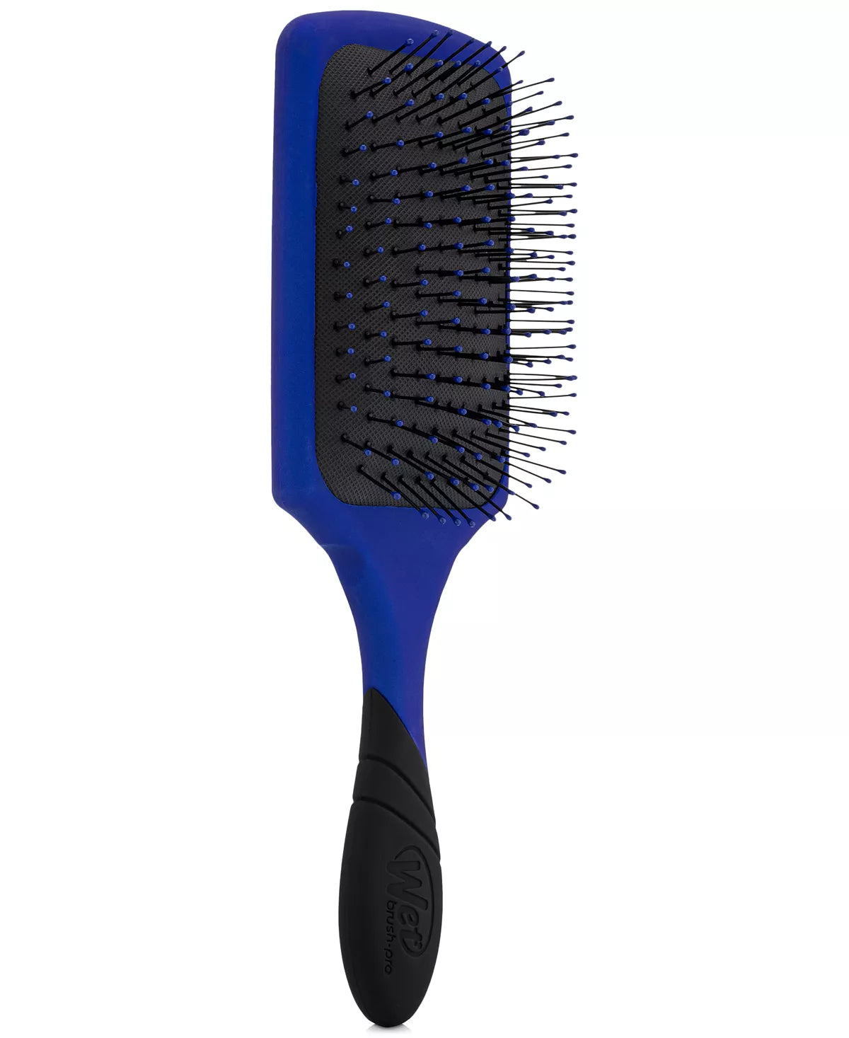 Wet Brush paddle brush for wet hair with blue handle and black cushioning for gentle detangling