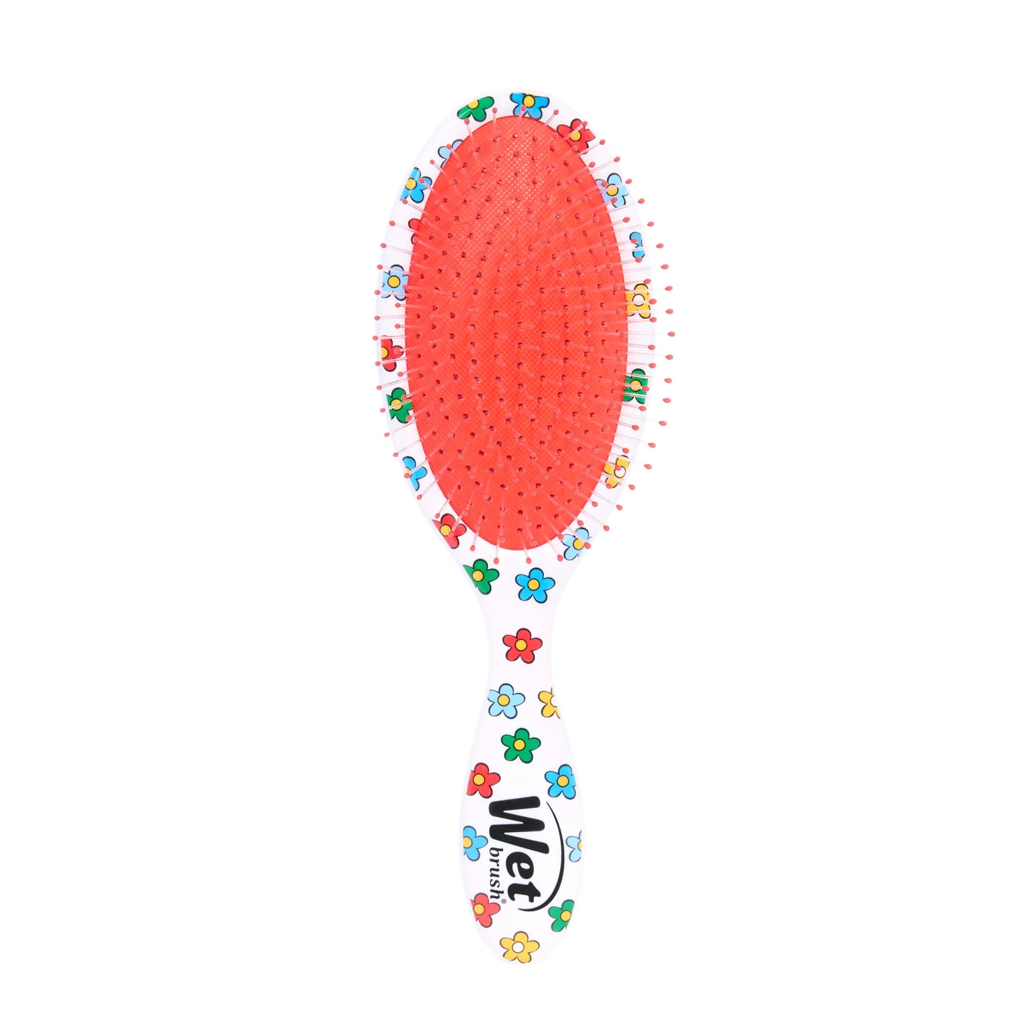 Winnie the Pooh hair detangler brush with colorful floral design for gentle styling