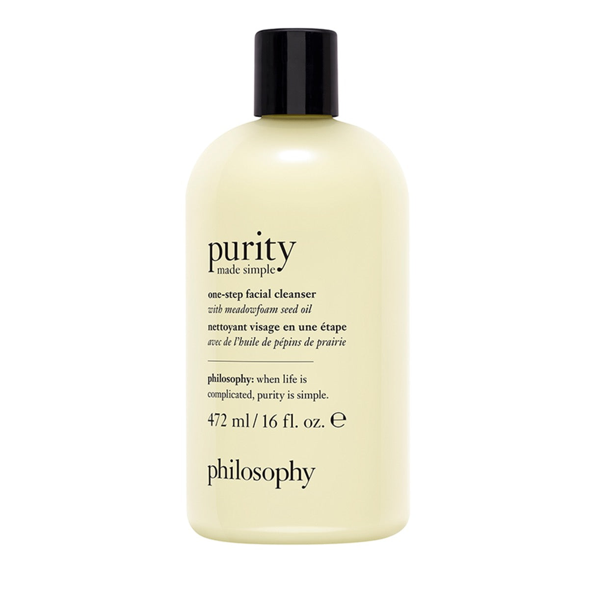 Philosophy purity facial cleanser one-step facial cleanser with meadowfoam seed oil 16 oz bottle