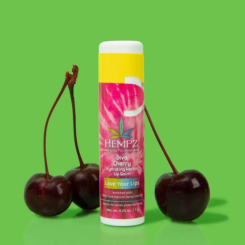 Hempz Hydrating Lip Balm Diva Cherry 0.25 oz Face and Body Shoppe