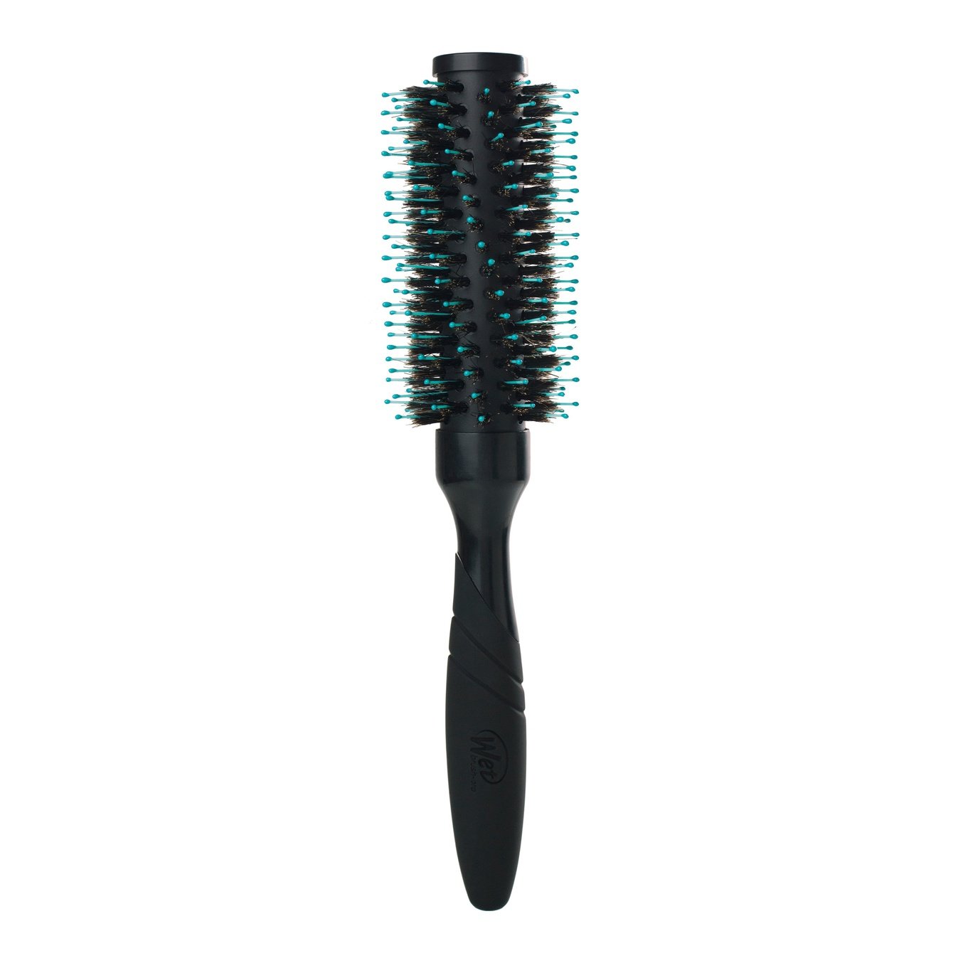 Wet Brush Pro blowout brush with black handle and round barrel for styling and volumizing hair