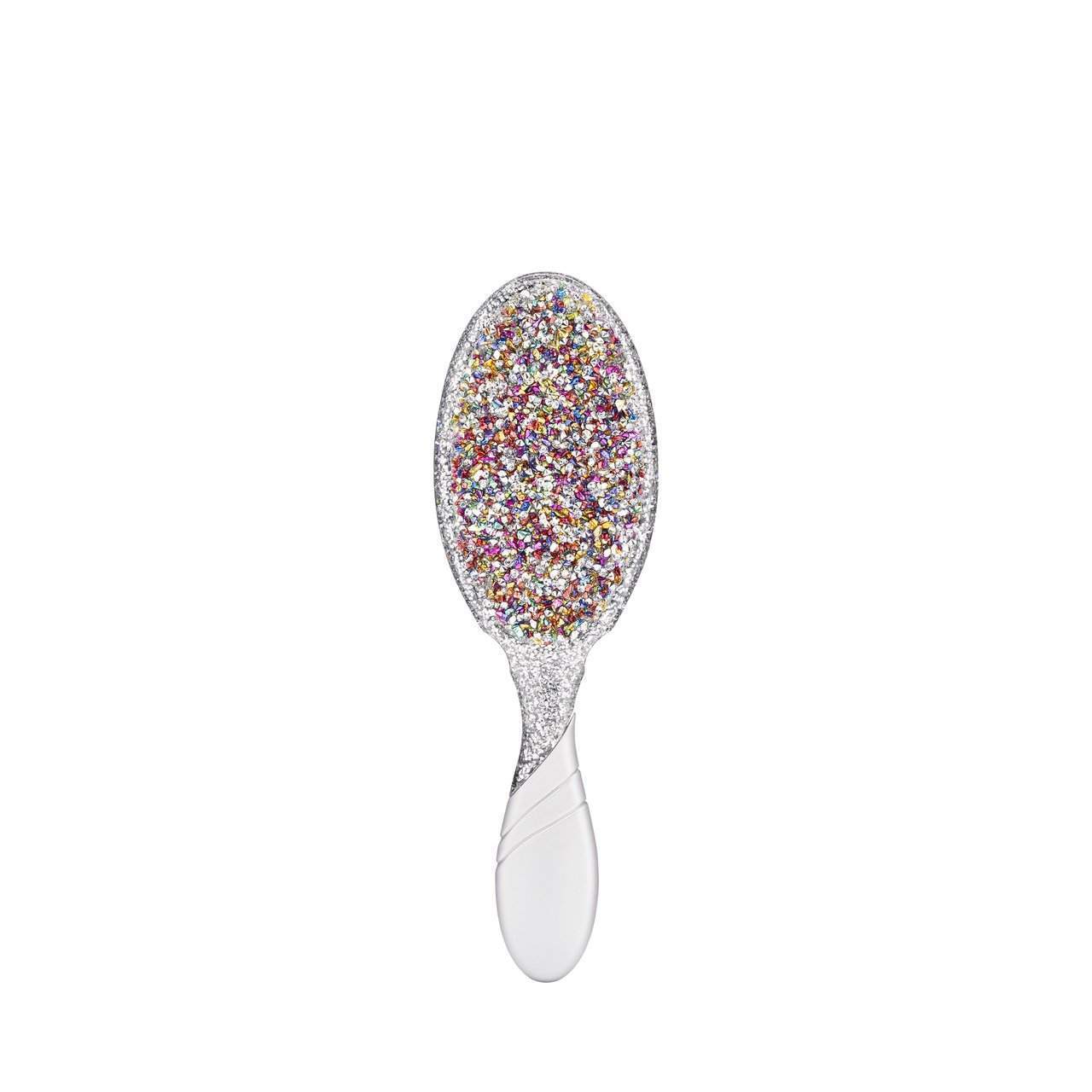 Wet Brush Crushed Jewels hairbrush with multicolored crushed jewel design and white handle